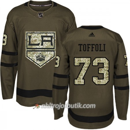 Män Ishockey Los Angeles Kings Tröja Tyler Toffoli 73 Adidas 2017-2018 Camo Grön Authentic